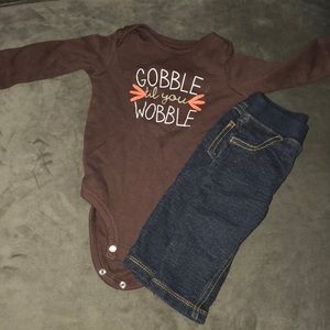 ⭐️2 for $10⭐️ Gobble Gobble baby Thanksgiving